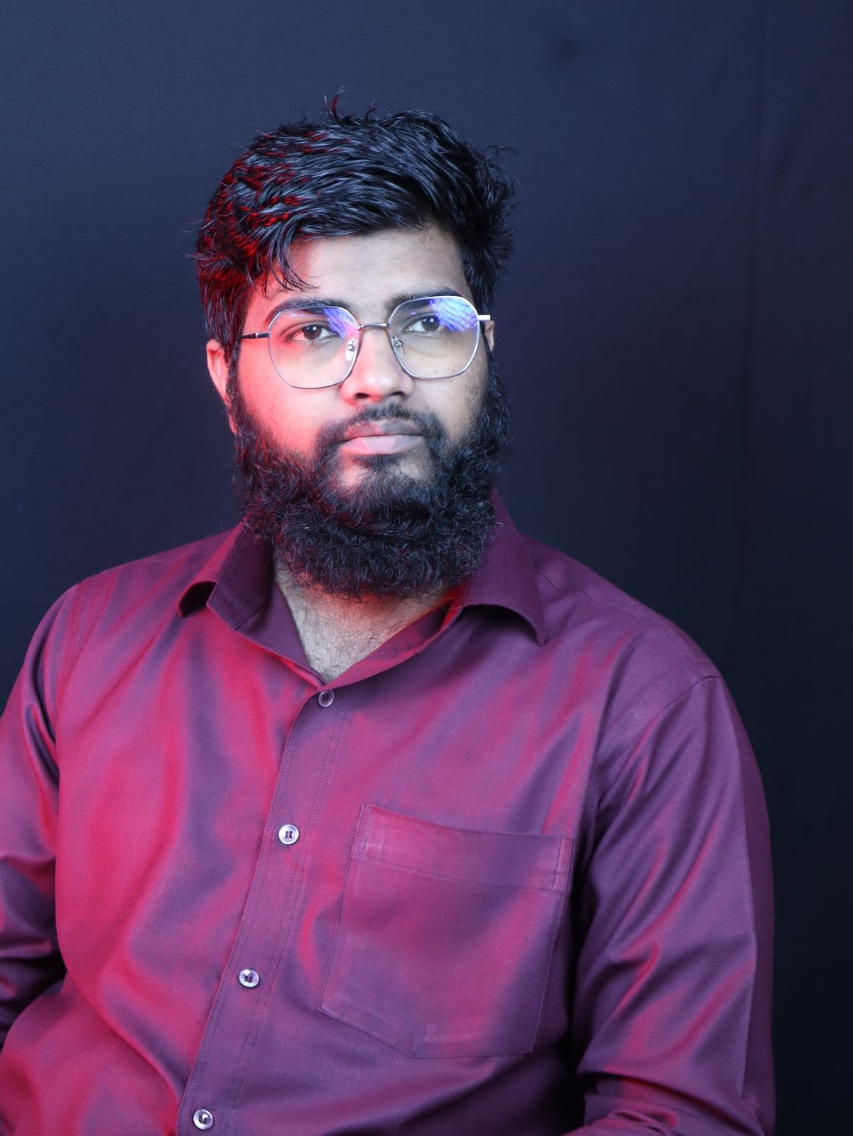 Studio portrait of Abdul Shaikh